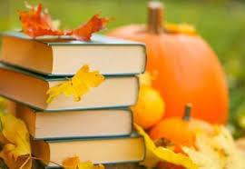 books and pumpkin