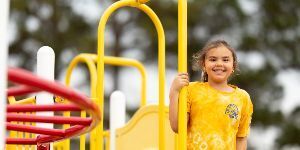 image of student on playground