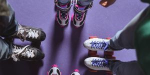 image of feet wearing roller skates