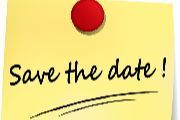 sticky note with words save the date