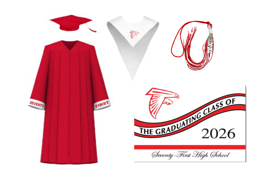  image of SFHS  invitation card, cap and gown