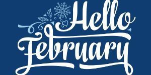 image says hello february