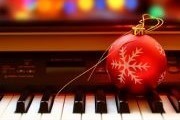 Christmas ornament on a piano