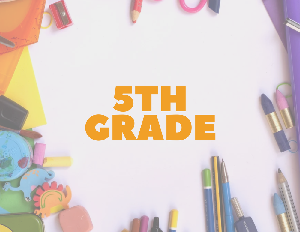 5th grade with supplies around the boarder
