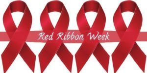 image of red ribbons with text "red ribbon week"