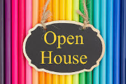 Open house with colored pencils