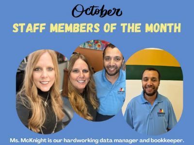 picture of our two staff members of the month