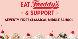 Freddy's Advertisement for Seventy-First Classical  Fundraiser