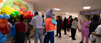 This is an image of parents and students at WT Brown