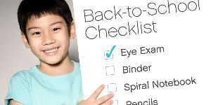 student with back to school checklist