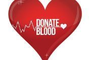 Image of hear with Donate Blood