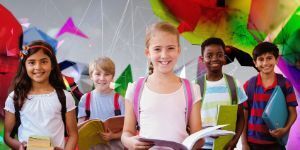Image of elementary students reading books