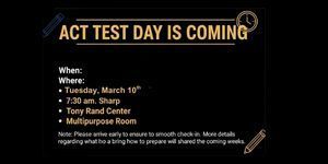 ACT March 10 7:30 a.m
