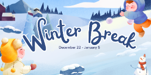 cartoon of kids playing in snow