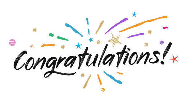 Congratulations with sparkles