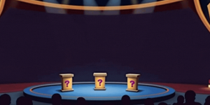 image of a quiz show stage