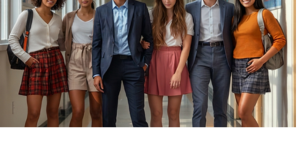 image of  students in their proper school attire