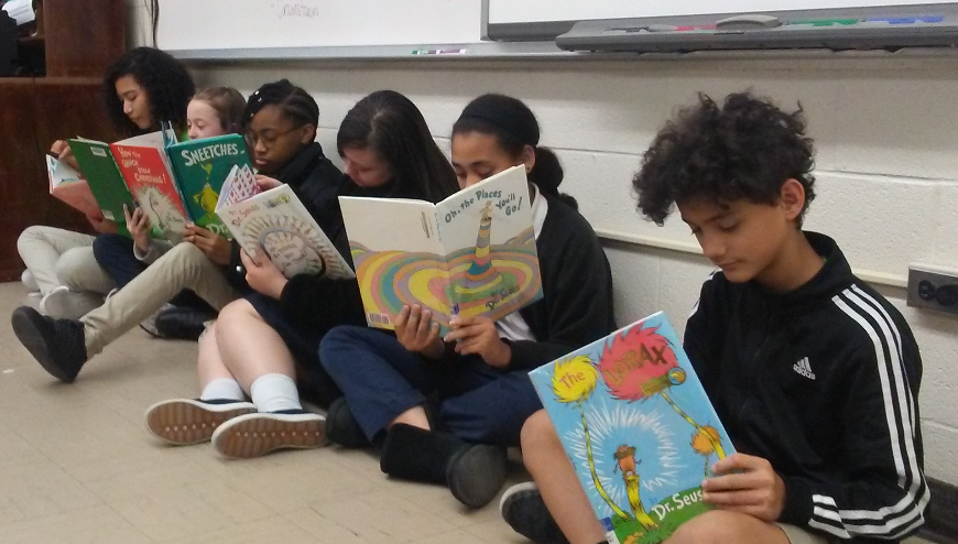 Students Reading books 