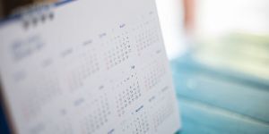 Calander standing up