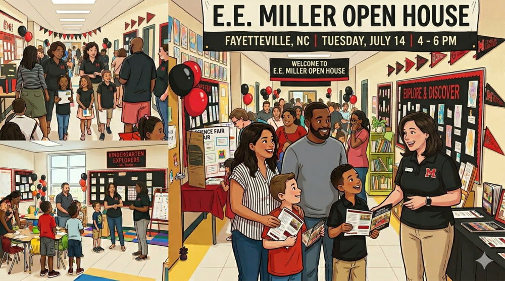 open house cartoon collage