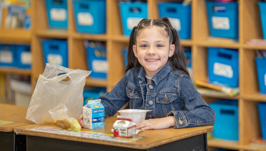 Girl Eating breakfast