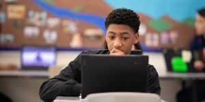 Student on Laptop