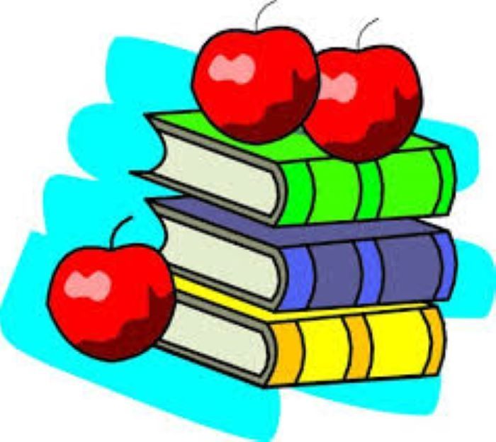 books with apples
