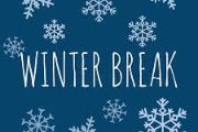 winter break with snowflakes