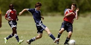 Image of HS boys playing soccer