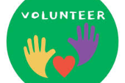 Volunteer image with hands and a heart