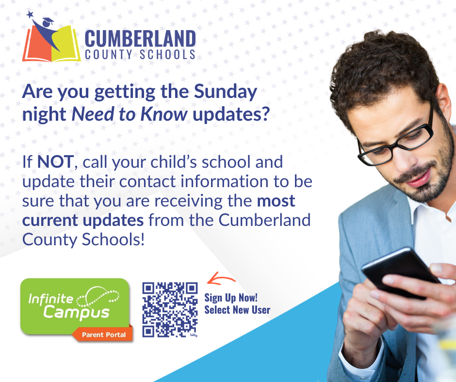Are you getting the Sunday night NTK - update your info in Infinite Campus Parent Portal