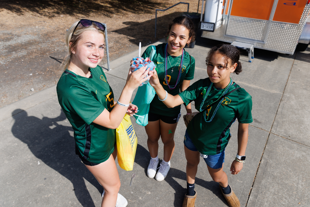 students at wellness fair