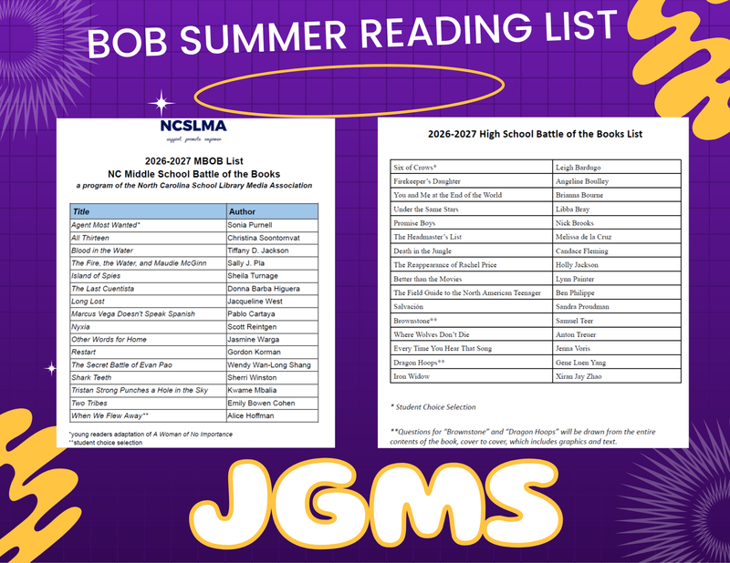 BOB Summer Reading Lists