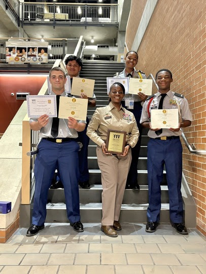 SGM (Ret.) Ruby Murray celebrates with Cadets