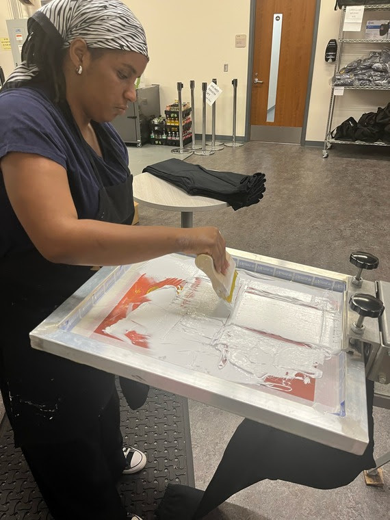 Terrilyn interning at Fayetteville Technical Community College.