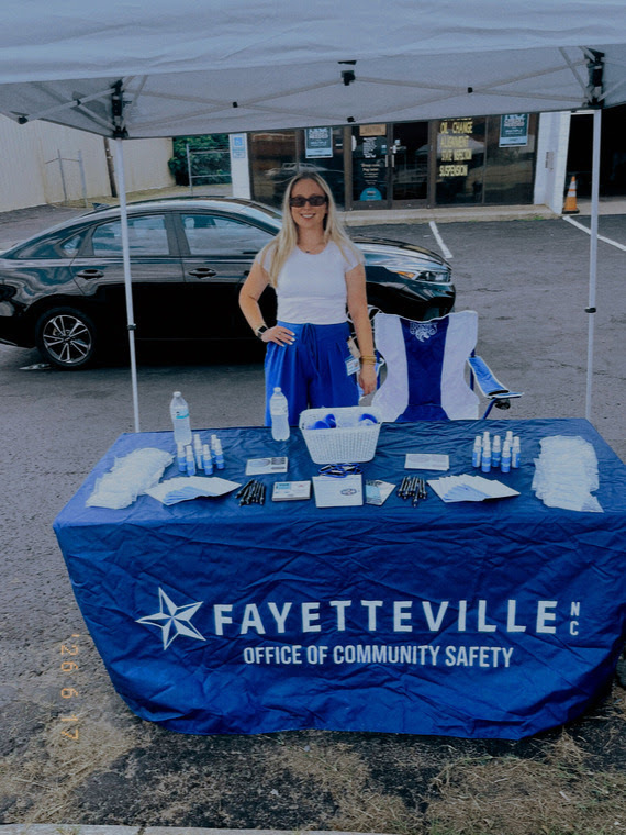 Emma interning with the City of Fayetteville's Office of Community Safety.