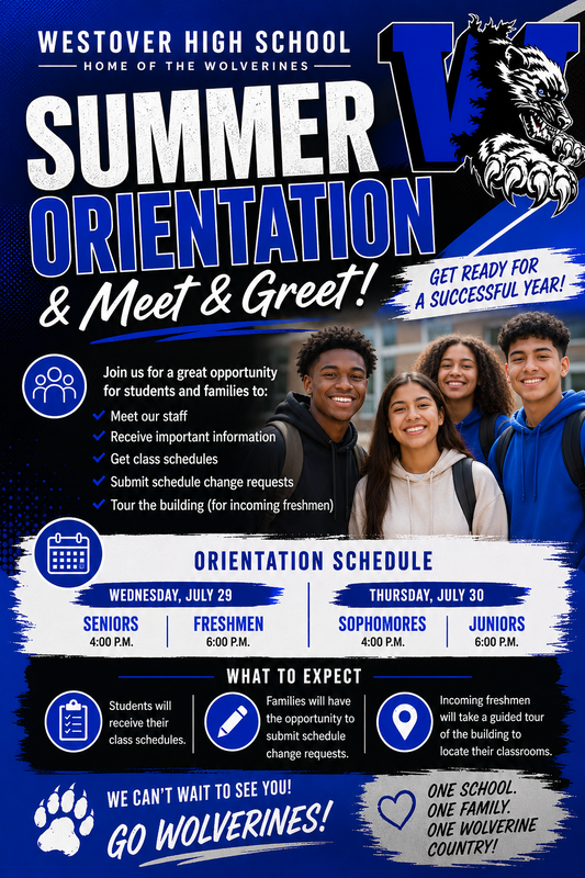 Summer Orientation Flyer