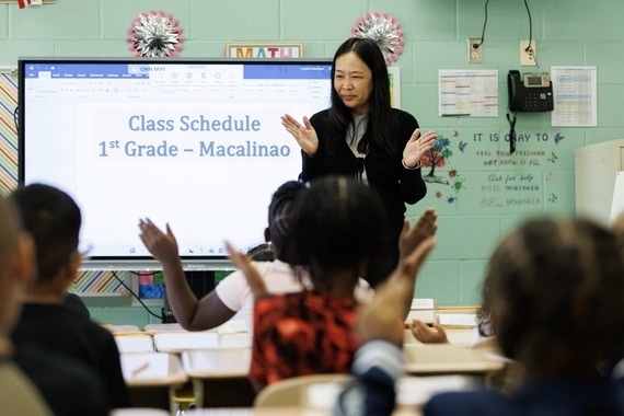 First Day excitement for Teacher and Students