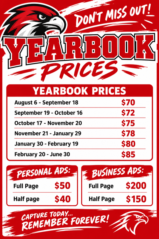 image of yearbook prices.