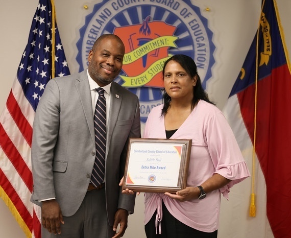 CCS Superintendent Dr. Eric Bracy and Edith Ball