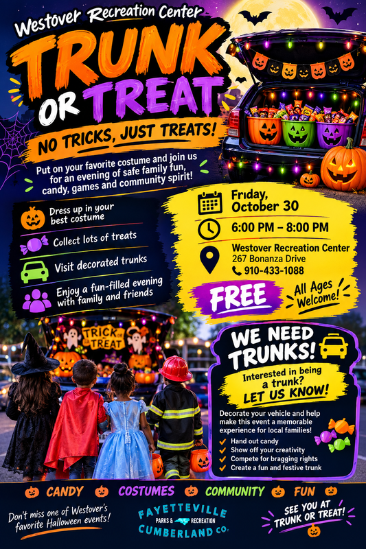 Trunk or Treat Flyer Halloween Colors
