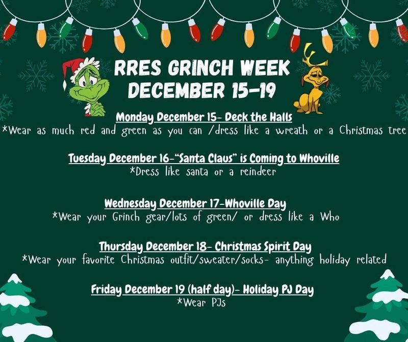 Description of spirit week dress up days