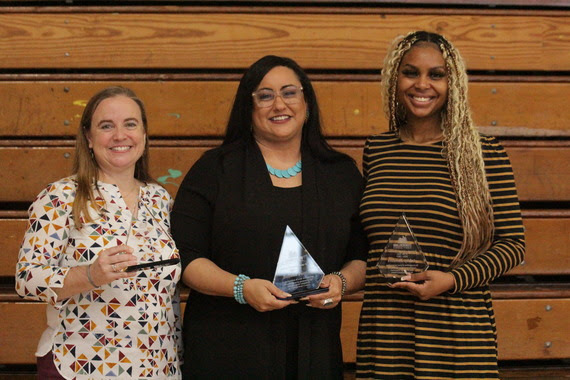 Pictured below are (l-r) CCS' Beginning Counselor of the Year Karen Pope, Counselor of the Year Belinda Jacobs and Beginning Counselor of the Year Ashley Sanders.