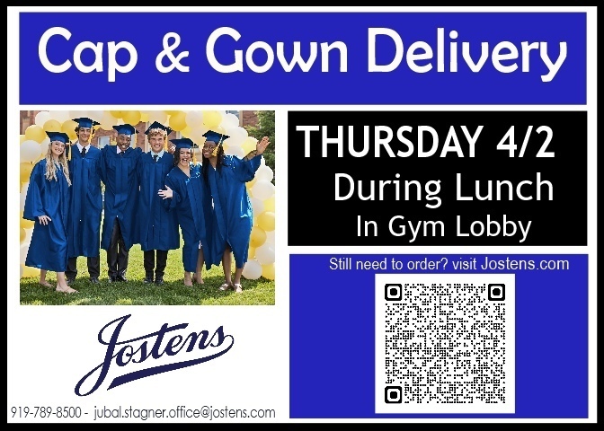Cap & Gown Delivery Flyer with Graduates and QR Code