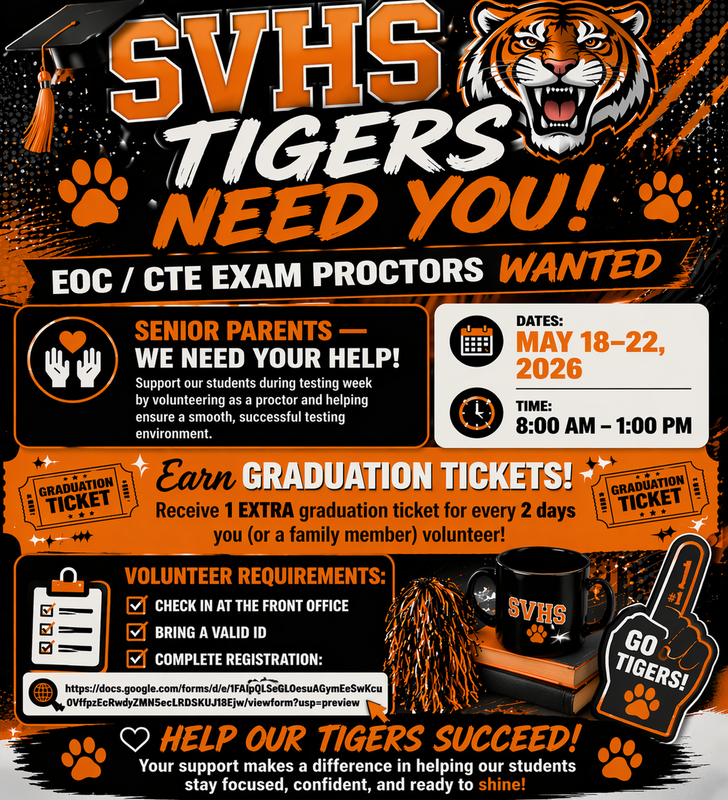 Flyers for Proctors Needed. 