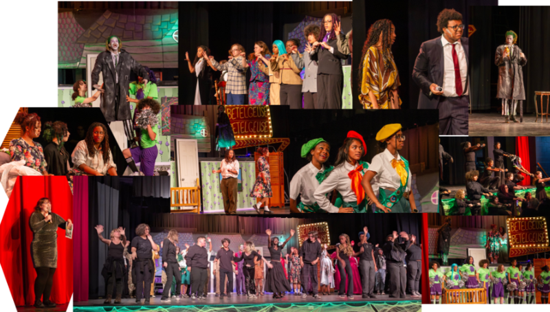 collage of all students in the play.