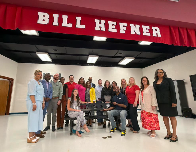 Buddy Benches Ribbon Cutting at Bill Hefner Elementary School on May 11