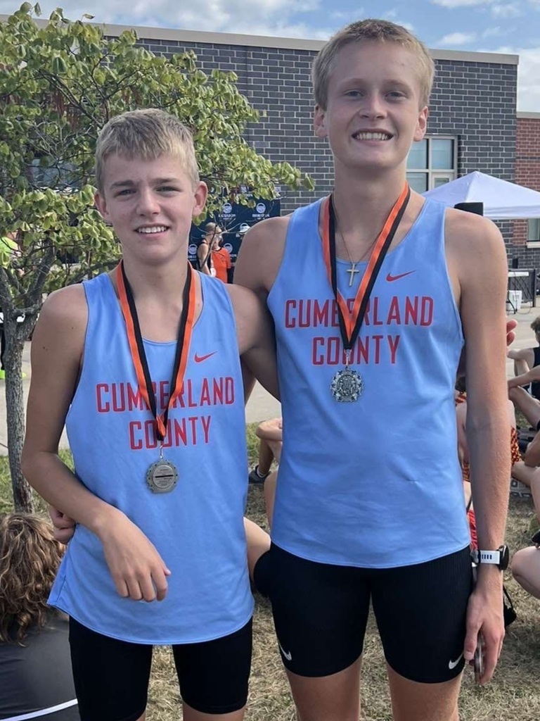 Pictured are Colby and Gavin wearing their top ten medals. 