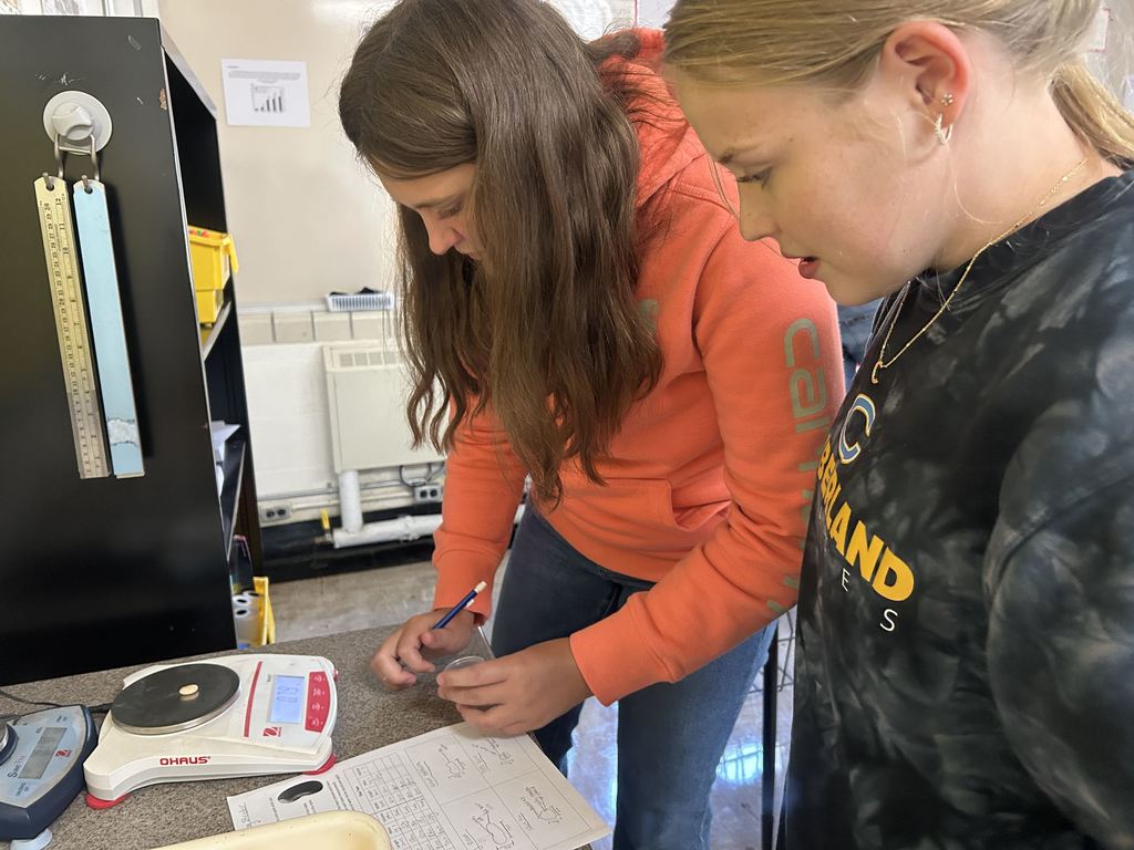 The students are using their new understanding of SI units to measure some beans and hypothesize what would happen when they were left in water overnight.