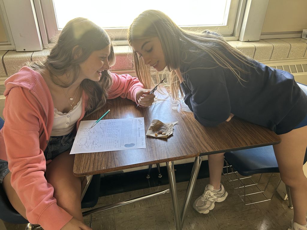 The students are using their new understanding of SI units to measure some beans and hypothesize what would happen when they were left in water overnight.